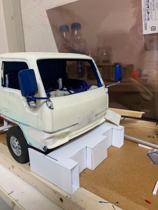 制作中ムネトラ 角目キャンター デコトラ ラジコン 即購入ダメ 1/14 2トン