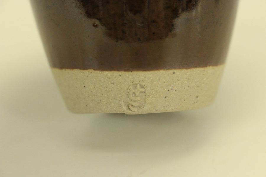 茶道具 膳所焼 肩衝 茶入 共箱 未使用(A775)