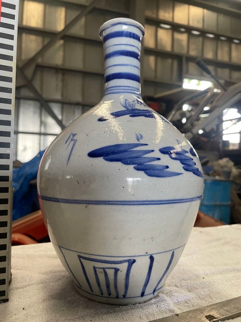 長沼焼 勢至堂焼 徳利 骨董 壺 アンティーク 28cm 陶芸品