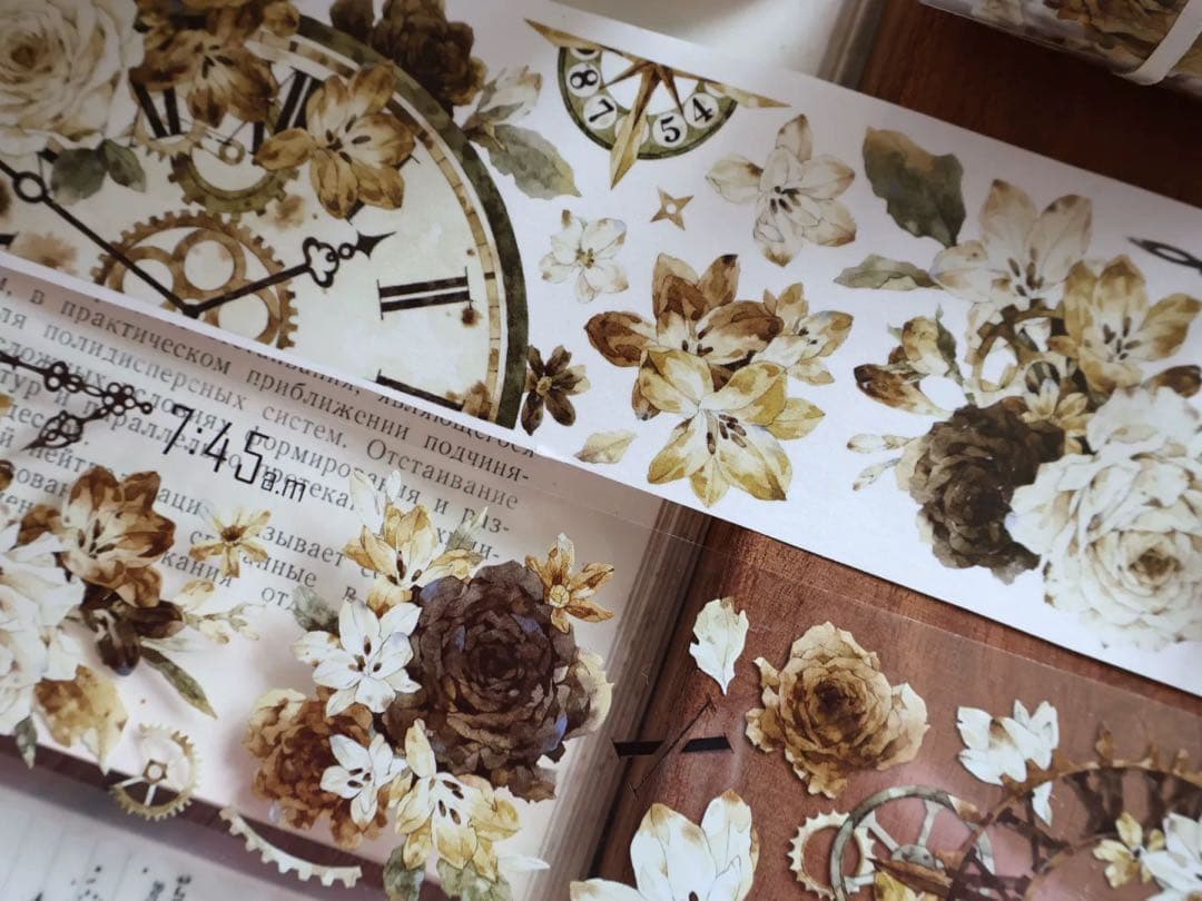 ⭐️SALE⭐️ 壹洱原创《琥珀流光》海外マスキングテープ　マステ 【2367】