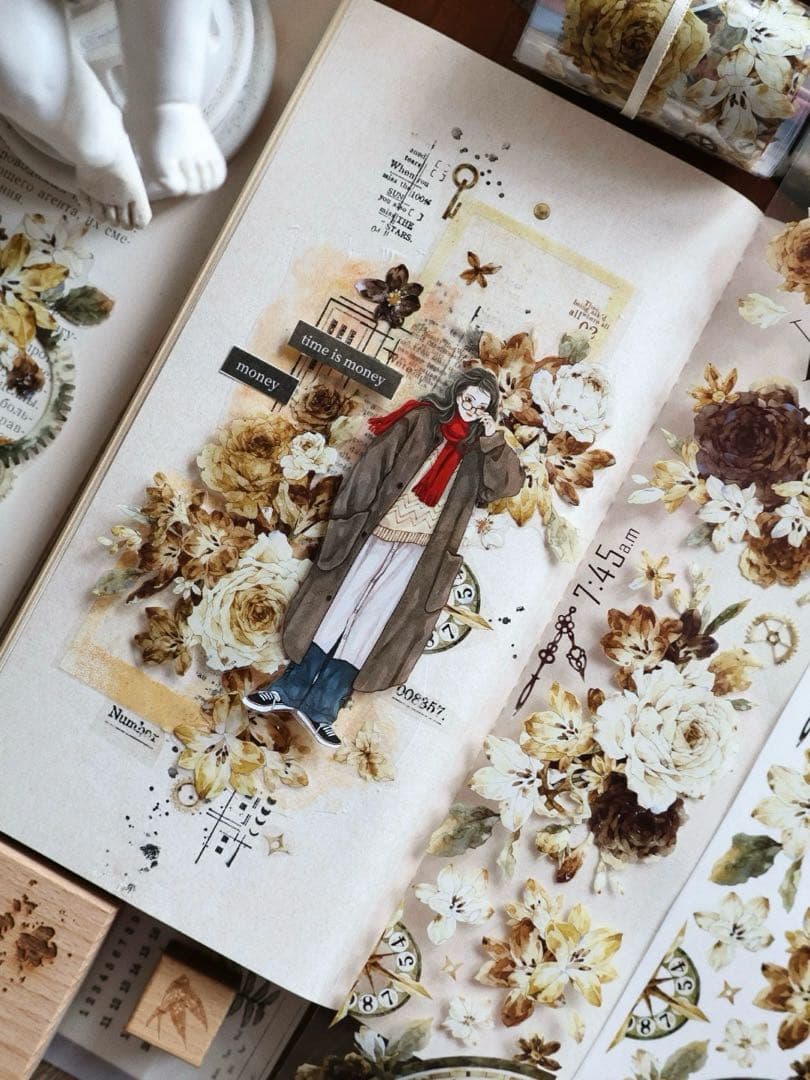 ⭐️SALE⭐️ 壹洱原创《琥珀流光》海外マスキングテープ　マステ 【2367】