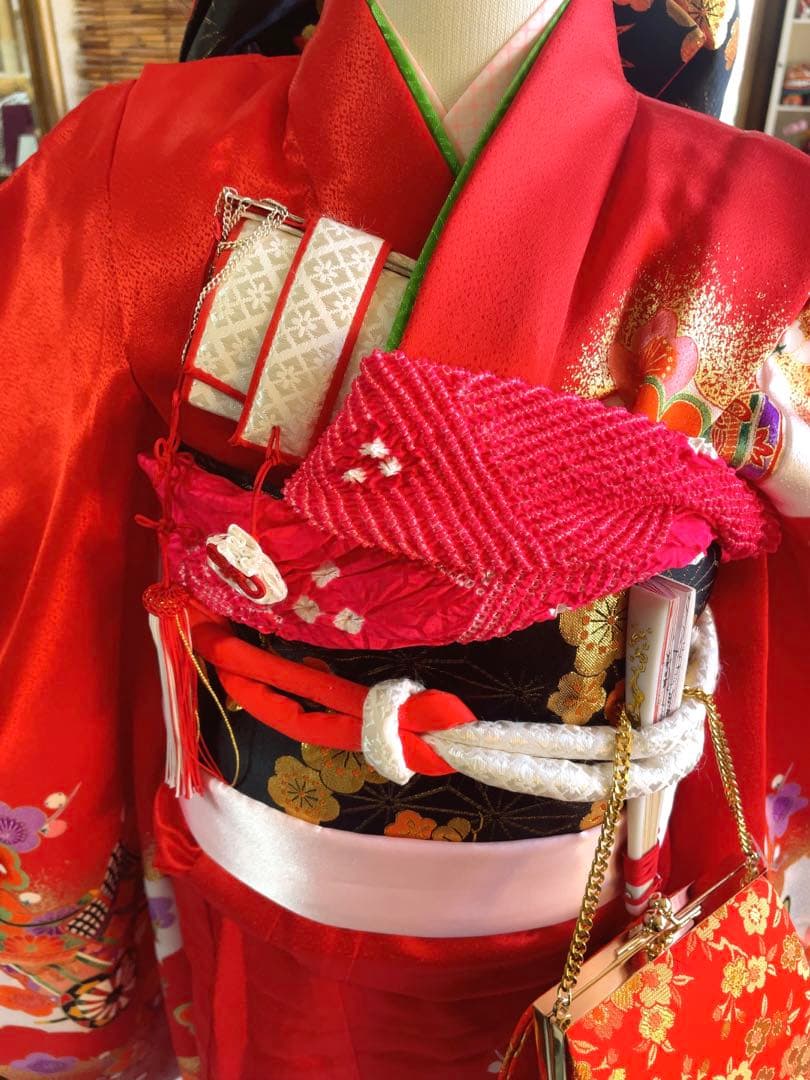 七五三7歳様　赤のお着物