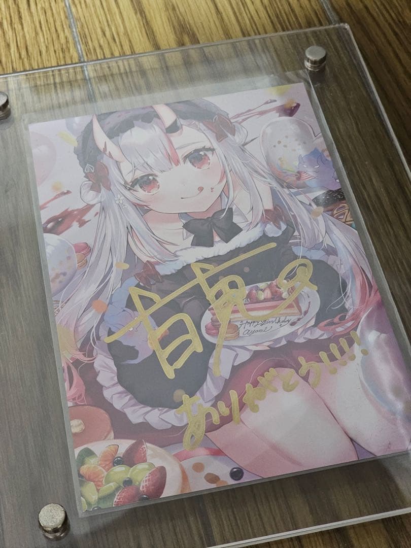 ホロライブ 百鬼あやめ 誕生日記念2020 直筆サイン入りポストカード