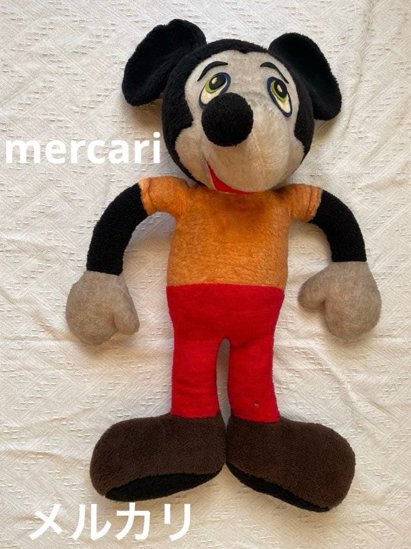 【希少】ビィンテージ　ミッキー マウス　特大ぬいぐるみ　1970年代〜80年代