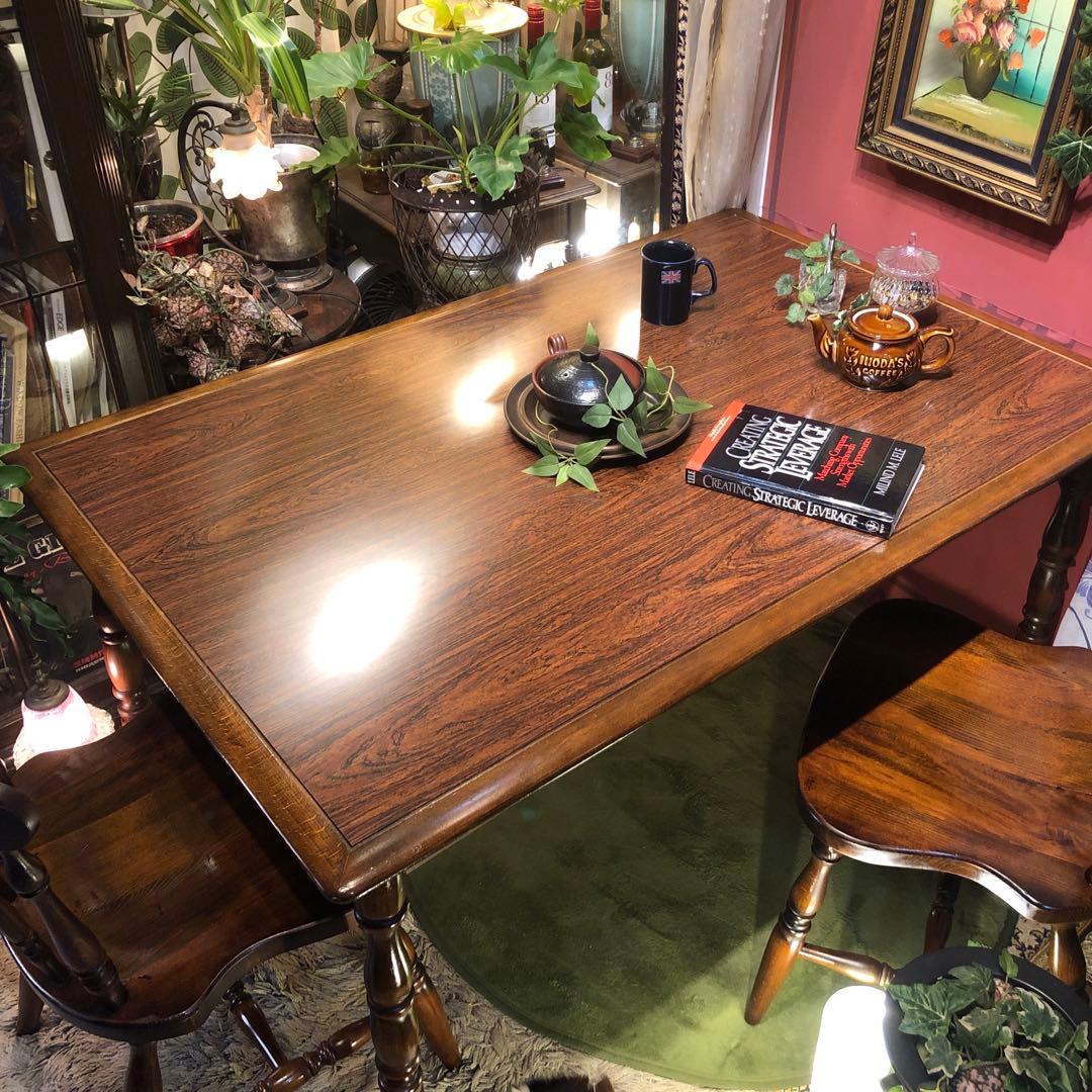 Sale 極美品キツツキマーク ヴィンテージ コロニアル メラニントップテーブル