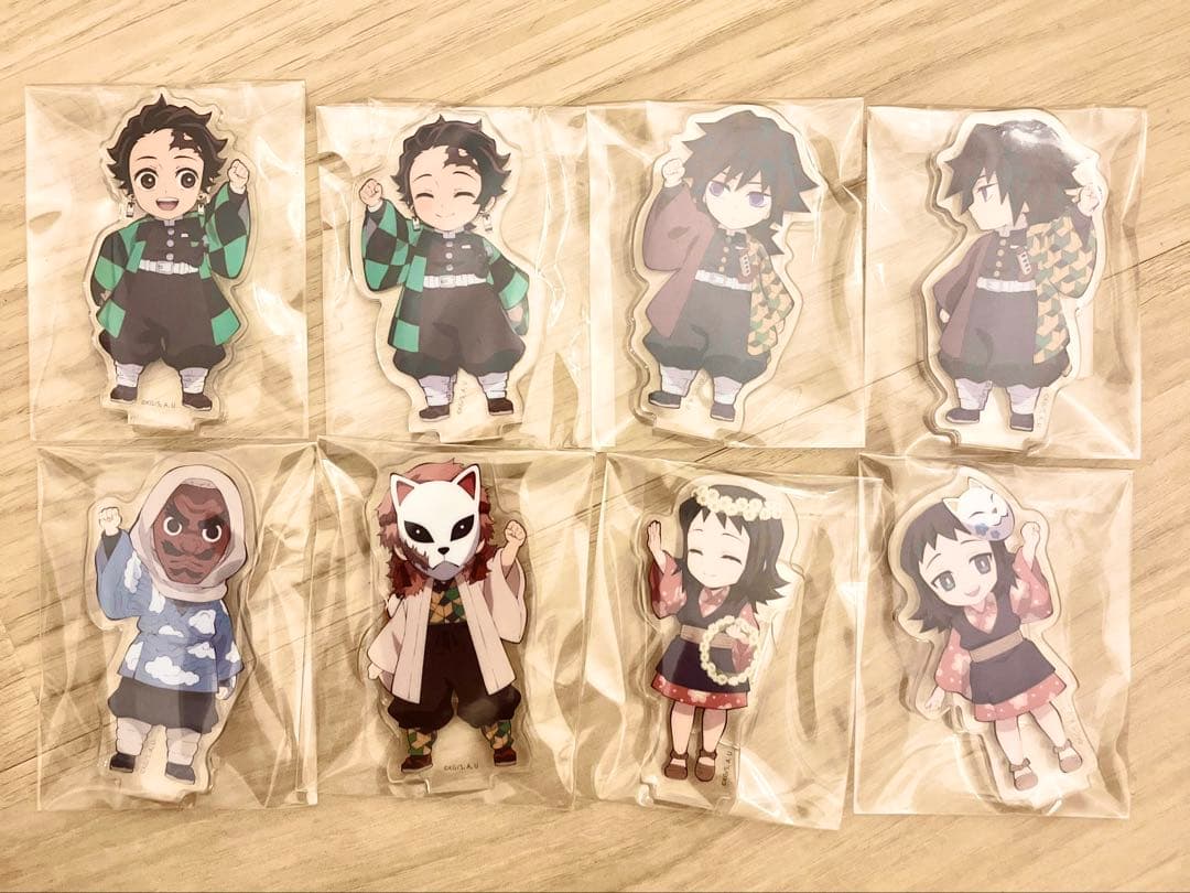 鬼滅の刃 ufotable 繋がるアクリルスタンド8点セット 義勇錆兎真菰鱗