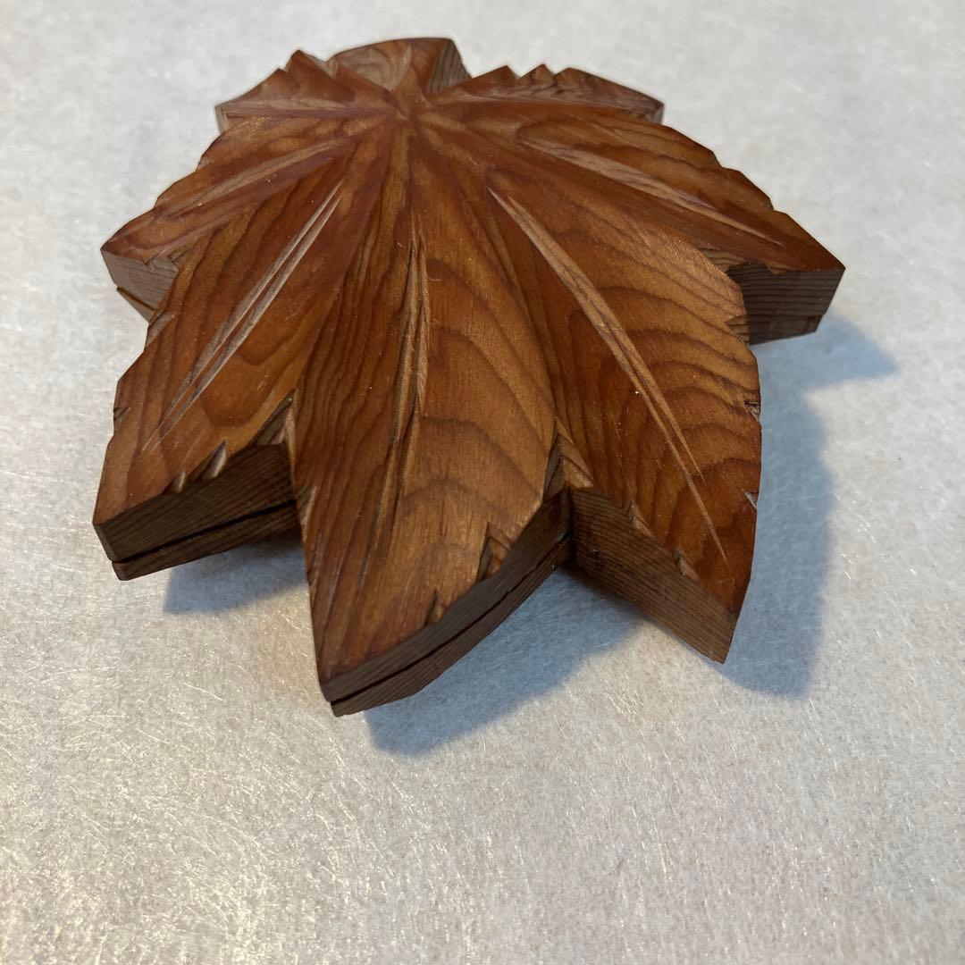 茶道具 香合 一位木(アララギ)使用 もみじ香合 紙箱 配送用桐箱 S61KG