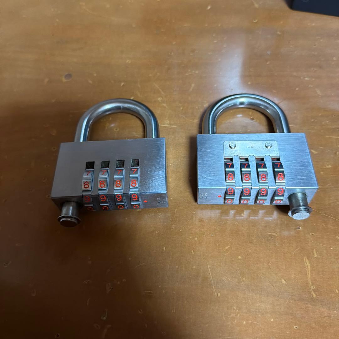 HORI No.1662 堀商店 可変ダイヤル式南京錠 2個セット - メルカリ