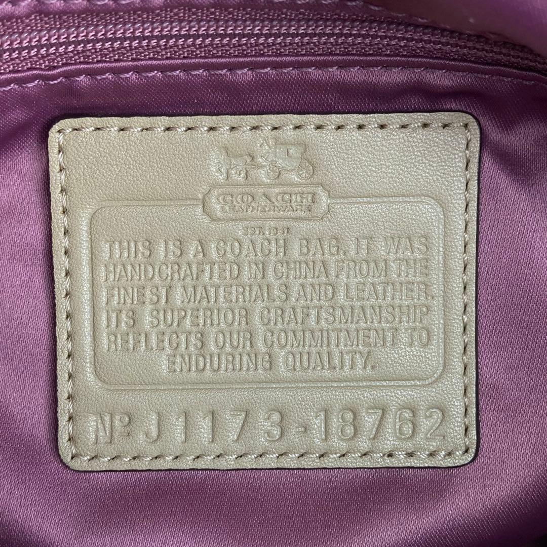 COACH コーチ シグネチャー 18762 ハンドバッグ 肩掛け 美品
