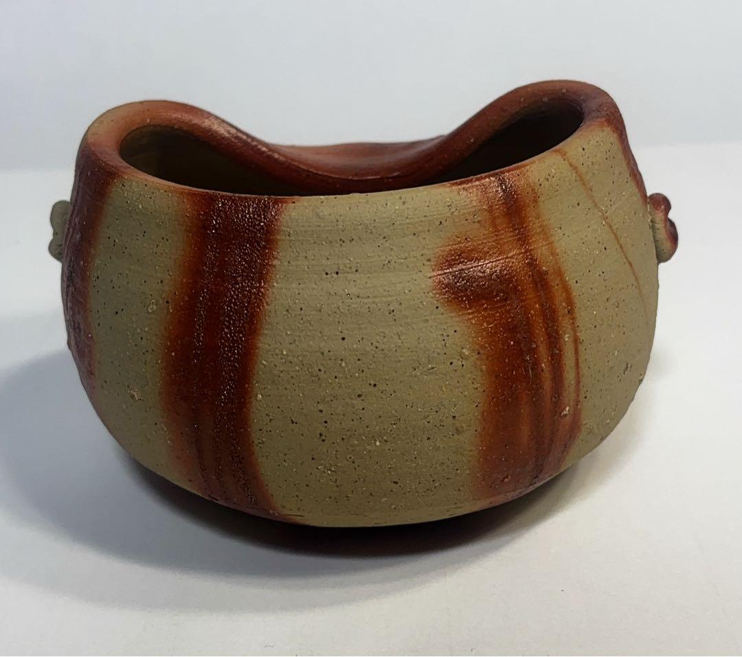 岡山県指定重要無形文化財保持者金重素山作 緋襷灰落とし