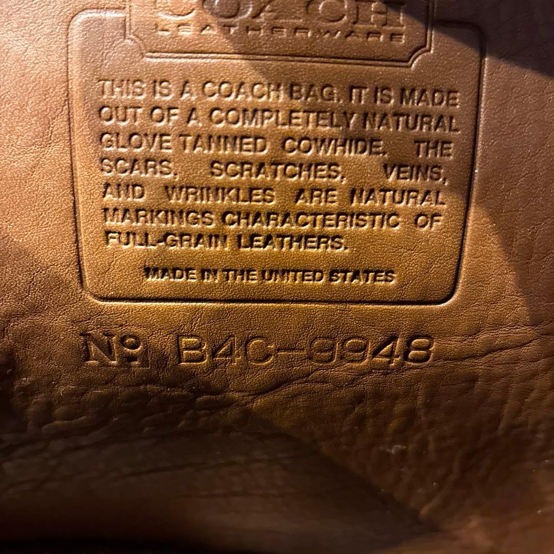 オールドコーチ ブラウンレザー ショルダーバッグ ターンロック 9948