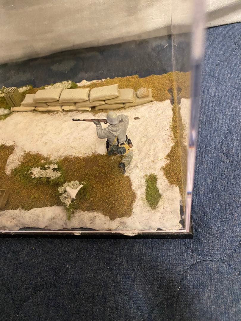 冬のドイツ兵スナイパー戦闘シーン ジオラマ