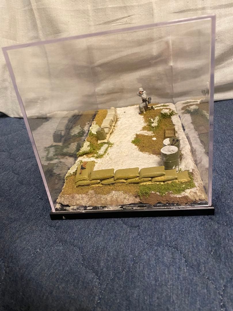 冬のドイツ兵スナイパー戦闘シーン ジオラマ