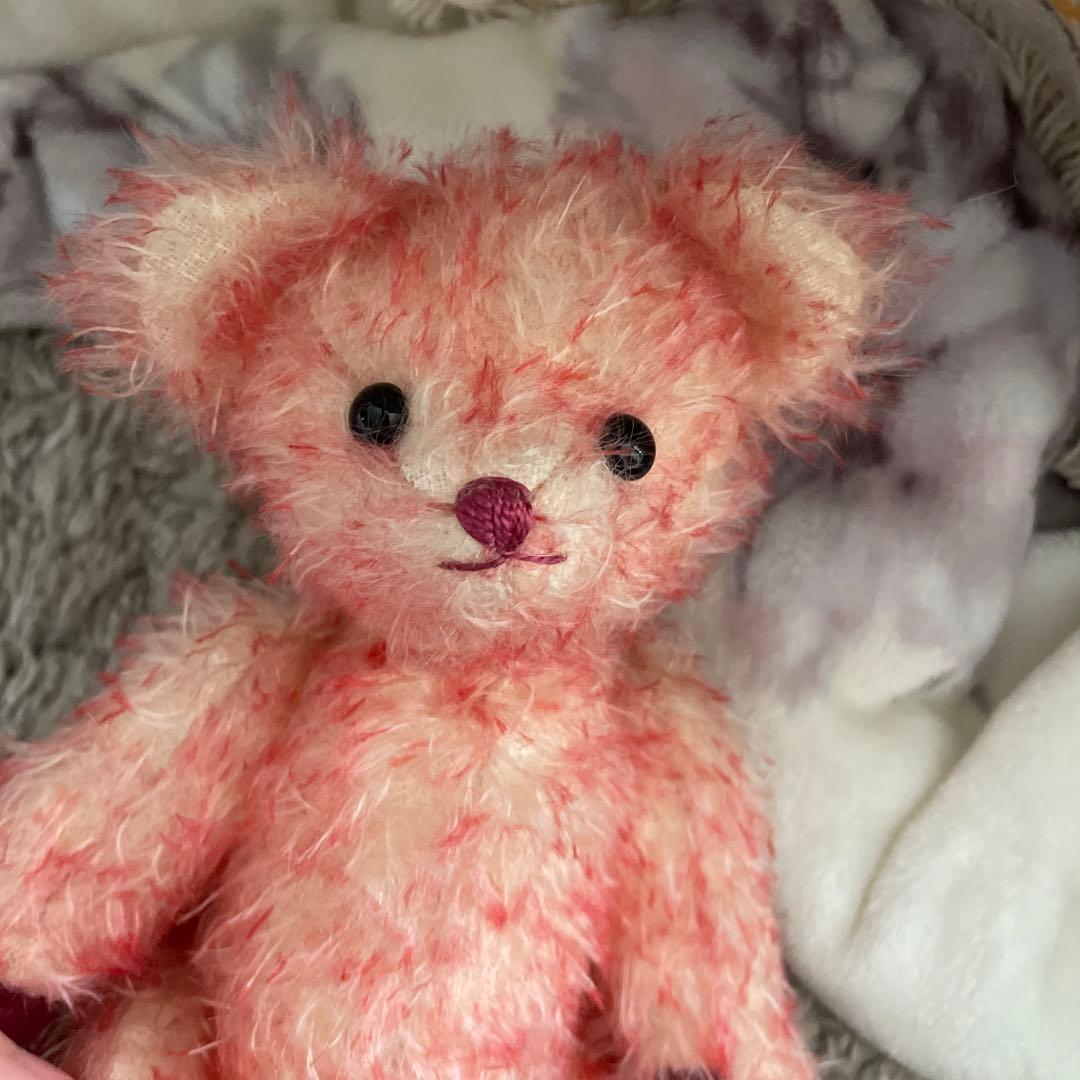 テディベア　ピンク　ぬいぐるみ　レトロ　ヴィンテージ