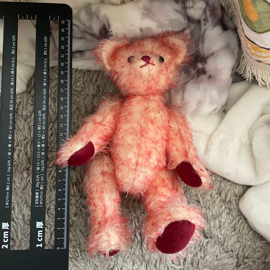 テディベア　ピンク　ぬいぐるみ　レトロ　ヴィンテージ