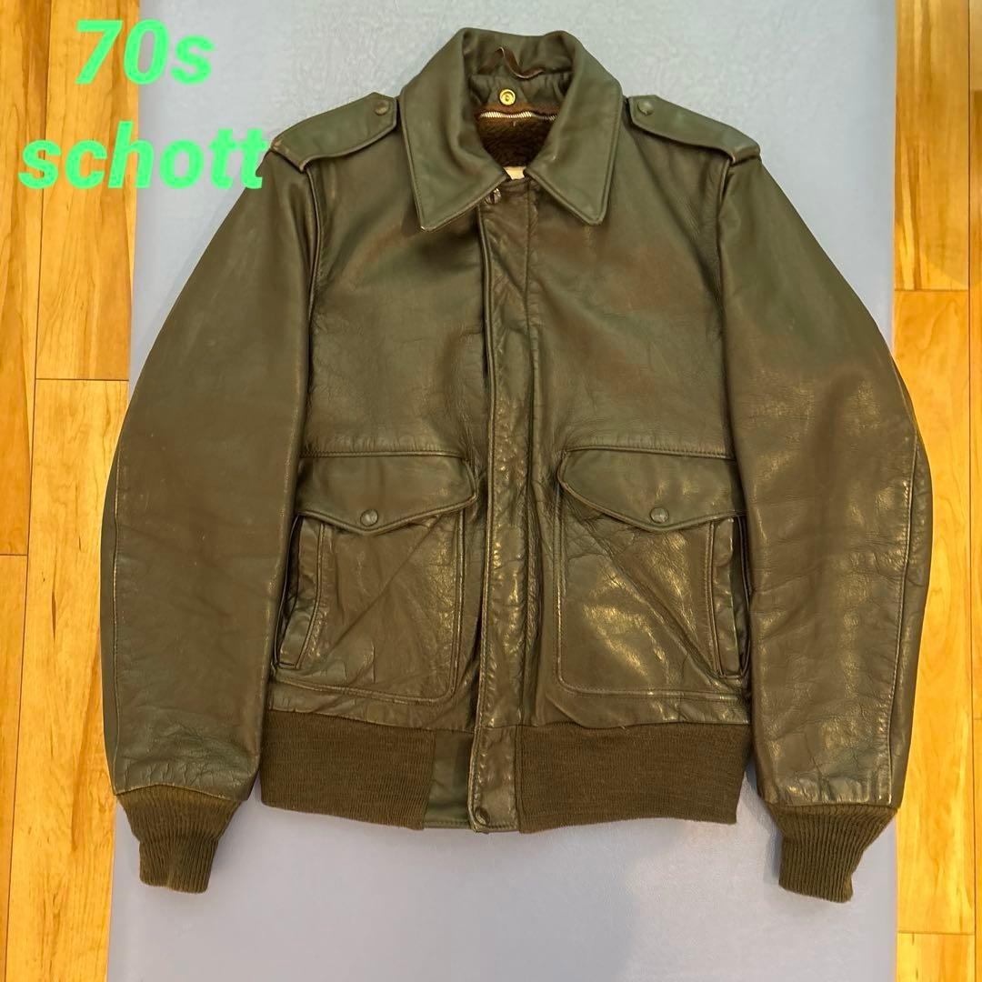 70s米国製￼】ショットSchott A2 G1 レザージャケット革ジャン￼
