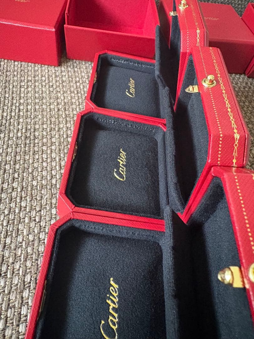 現行品 美品カルティエ ピアス イヤリング 空箱 ケース 3セットの通販