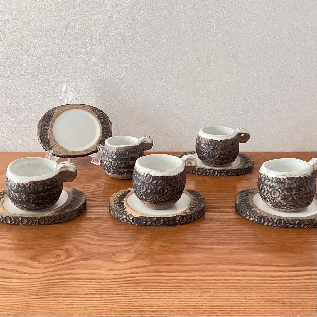 作家もの 陶芸家 カップ&ソーサー（プレート） 美術品・アンティーク