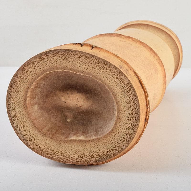 茶道具 竹一重花入 二月堂焼印 時代箱付 V R9535