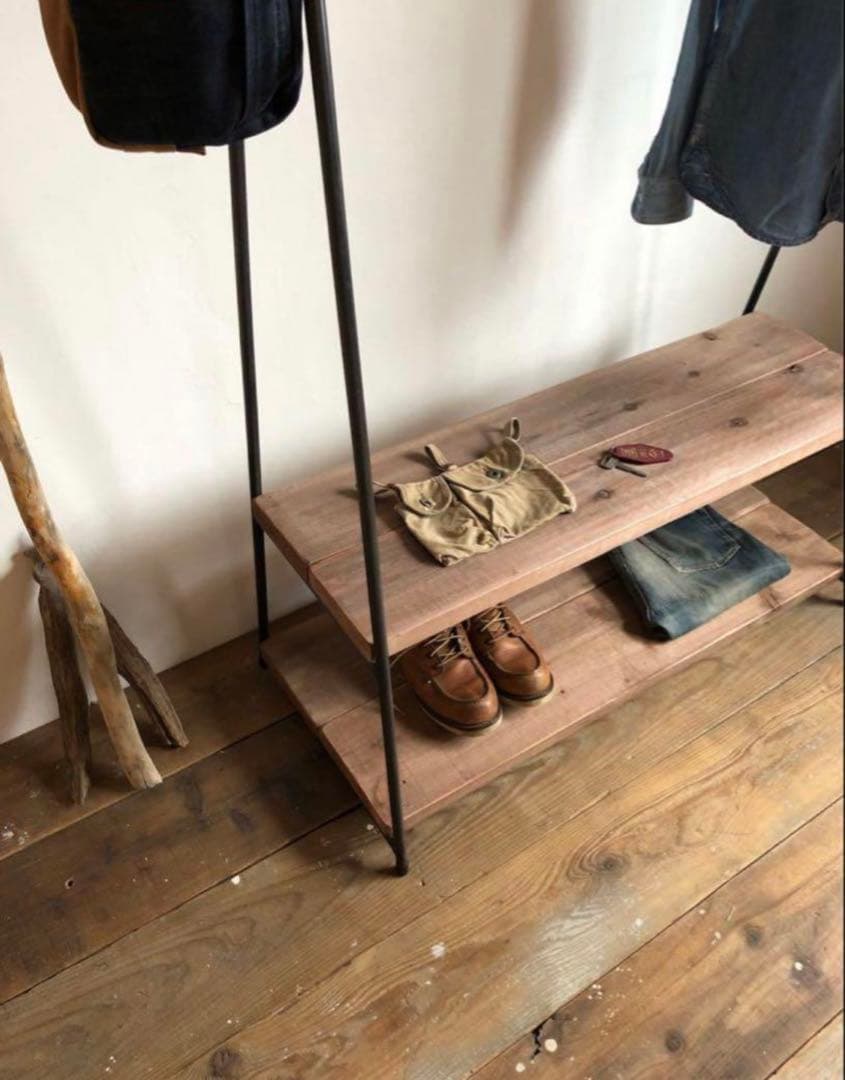 L*)様 貴重 数量限定価格 特別価格 特大 ハンガーラック 古材 収納