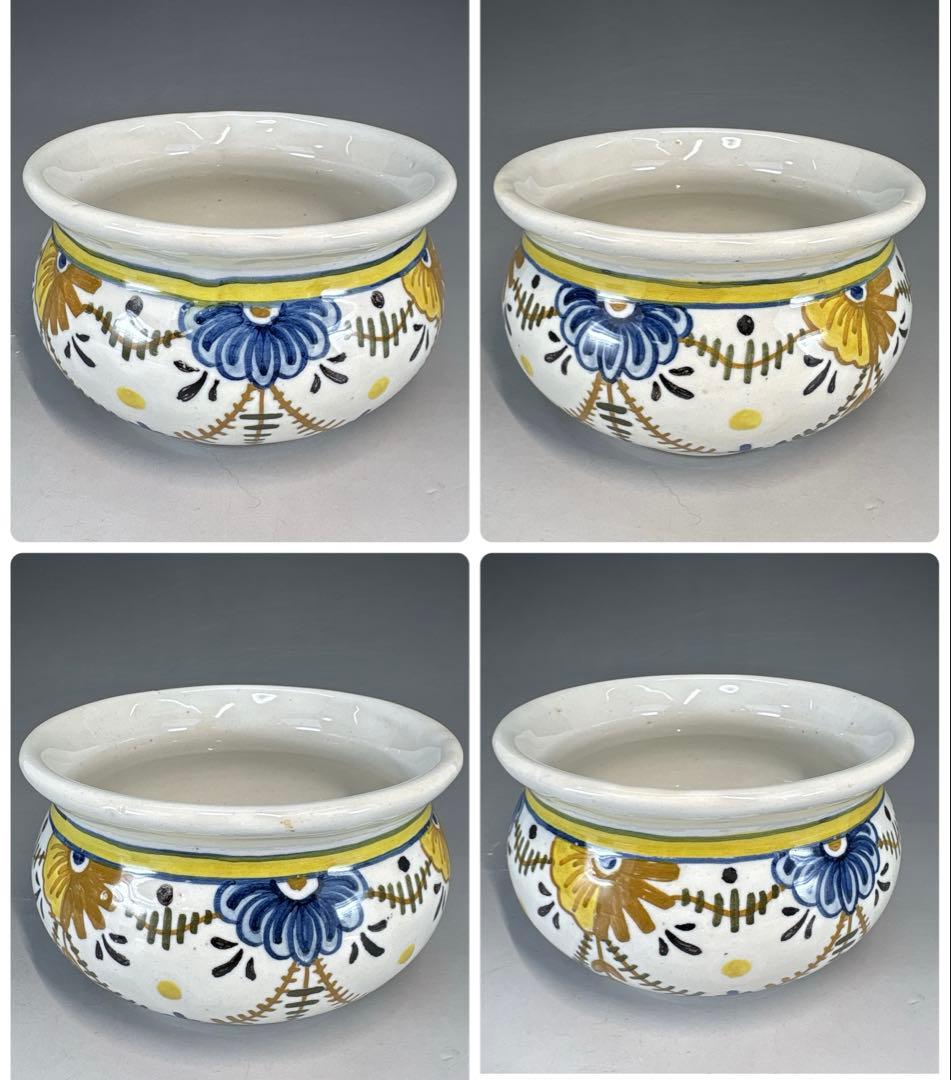 中古品】スペイン•タラベラ色絵皆具 堀内宗完書付 表千家 堀内宗