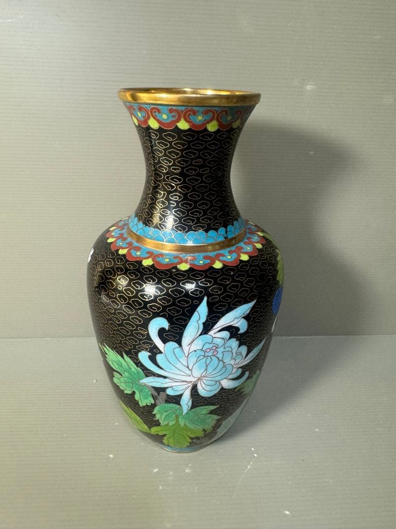 2491 七宝焼 景泰藍 琺瑯 花瓶