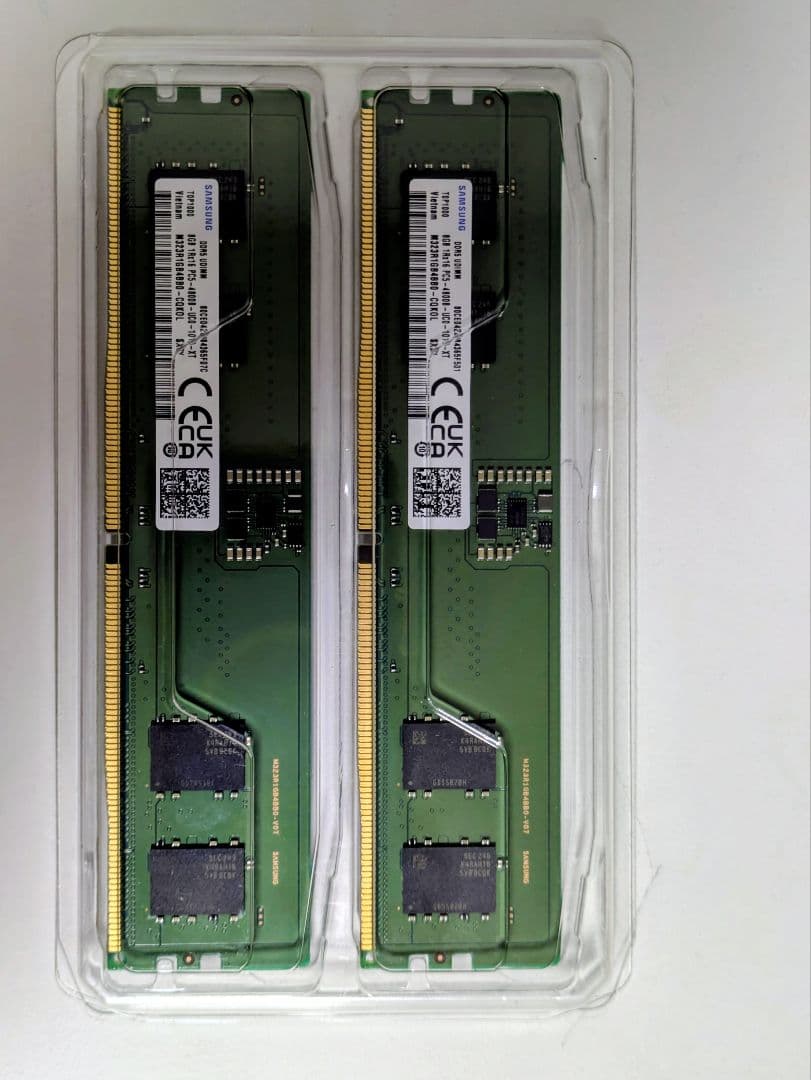 Samsung 8GB DDR5 SDRAM メモリー 2枚セット Samsung 8GB DDR5 SDRAM メモリー 2枚セット メモリー ddr5 8gb×2枚