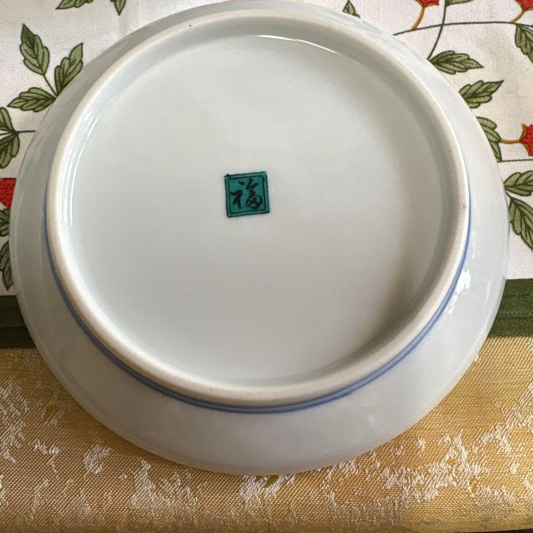 水墨画家 李庚 染付皿・蕎麦猪口7個まとめ売り