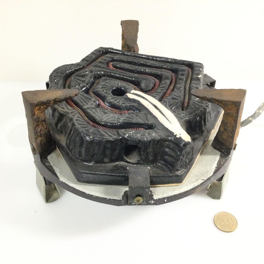 野々田式炭型電熱器 大型 置炉長火鉢用 径25cm 茶道具 点検OK L263 野々田式炭型電熱器 大型 置炉長火鉢用 径25cm 茶道具 点検OK L263