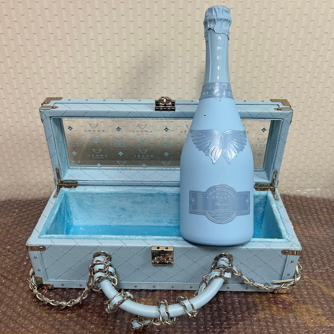 エンジェル♡シャンパン ドゥミセック水色 ブルー 空き箱 &空き瓶2