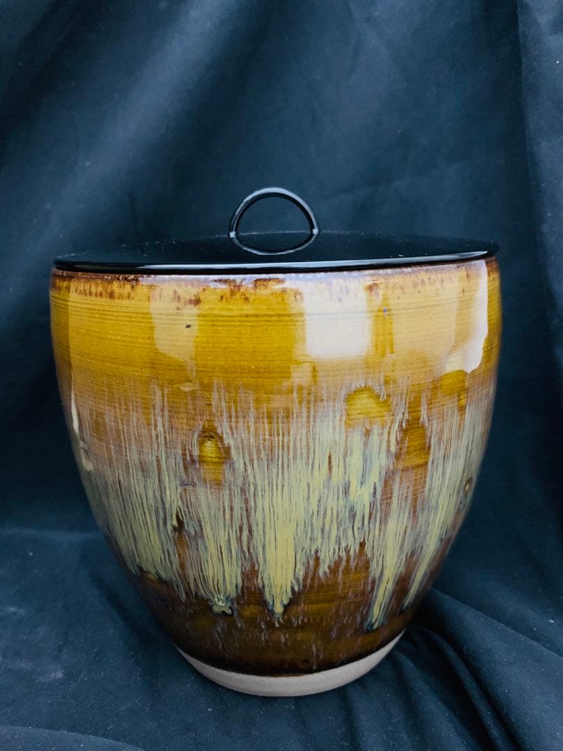 アンティーク品茶道具水指高取喜恵作