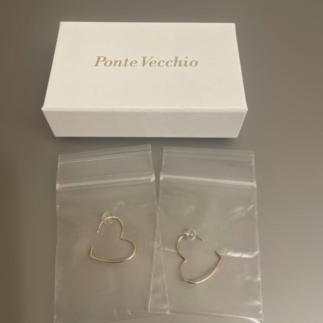 ◉訳あり Ponte Vecchio ポンテヴェキオ ハートフープピアス