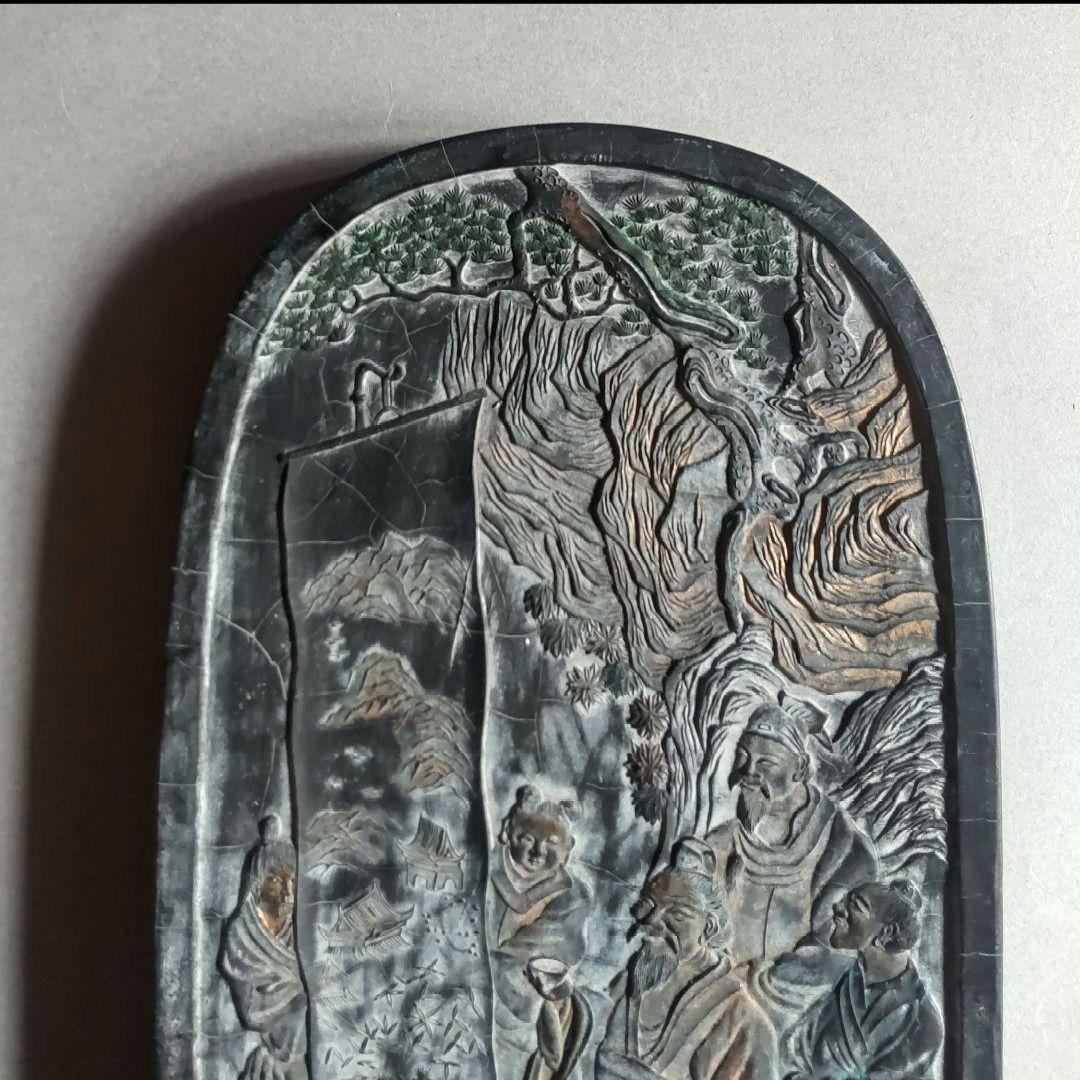 82Z319書道 墨 硯 中国美術 端渓硯 赤間硯 龍渓硯 骨董 - メルカリ