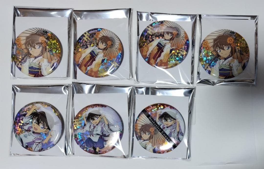 名探偵コナン クラックス 和服 スパークル 缶バッジ ① コナン 哀