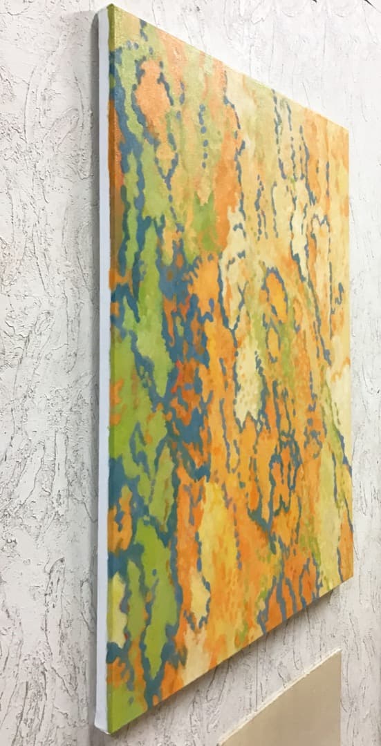 絵画 829 油絵/抽象画風/樹皮/P15号