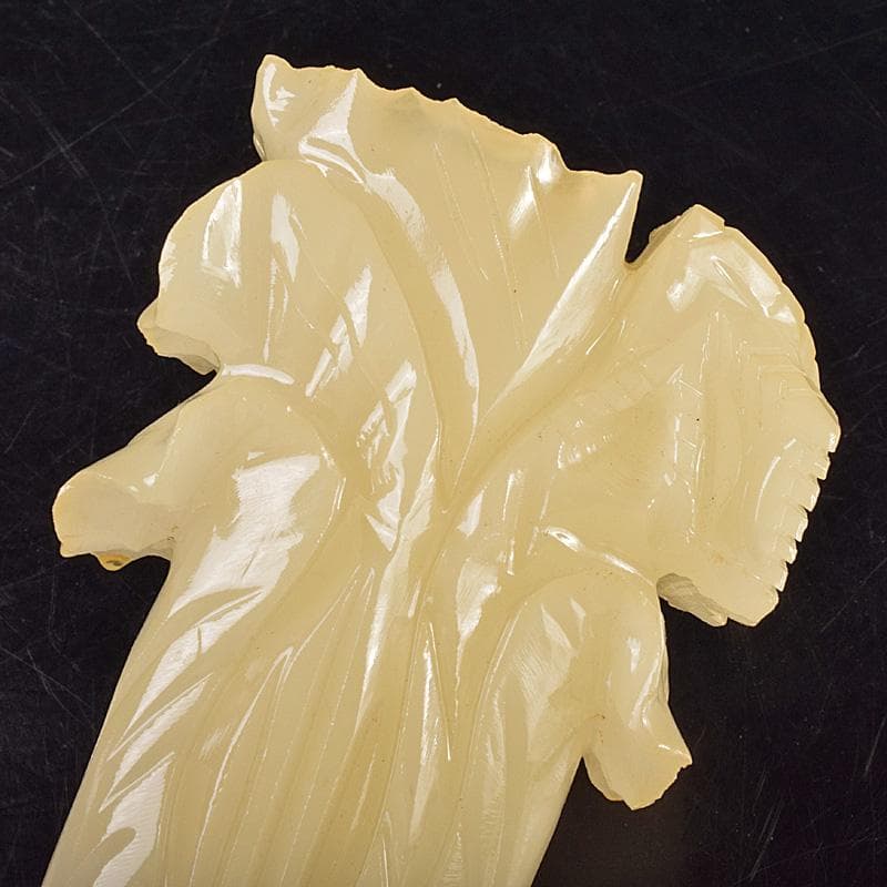 中国 玉石白玉彫刻 白菜 置物 唐木台付 C R7586 台湾 故宮博物館 翠玉白菜