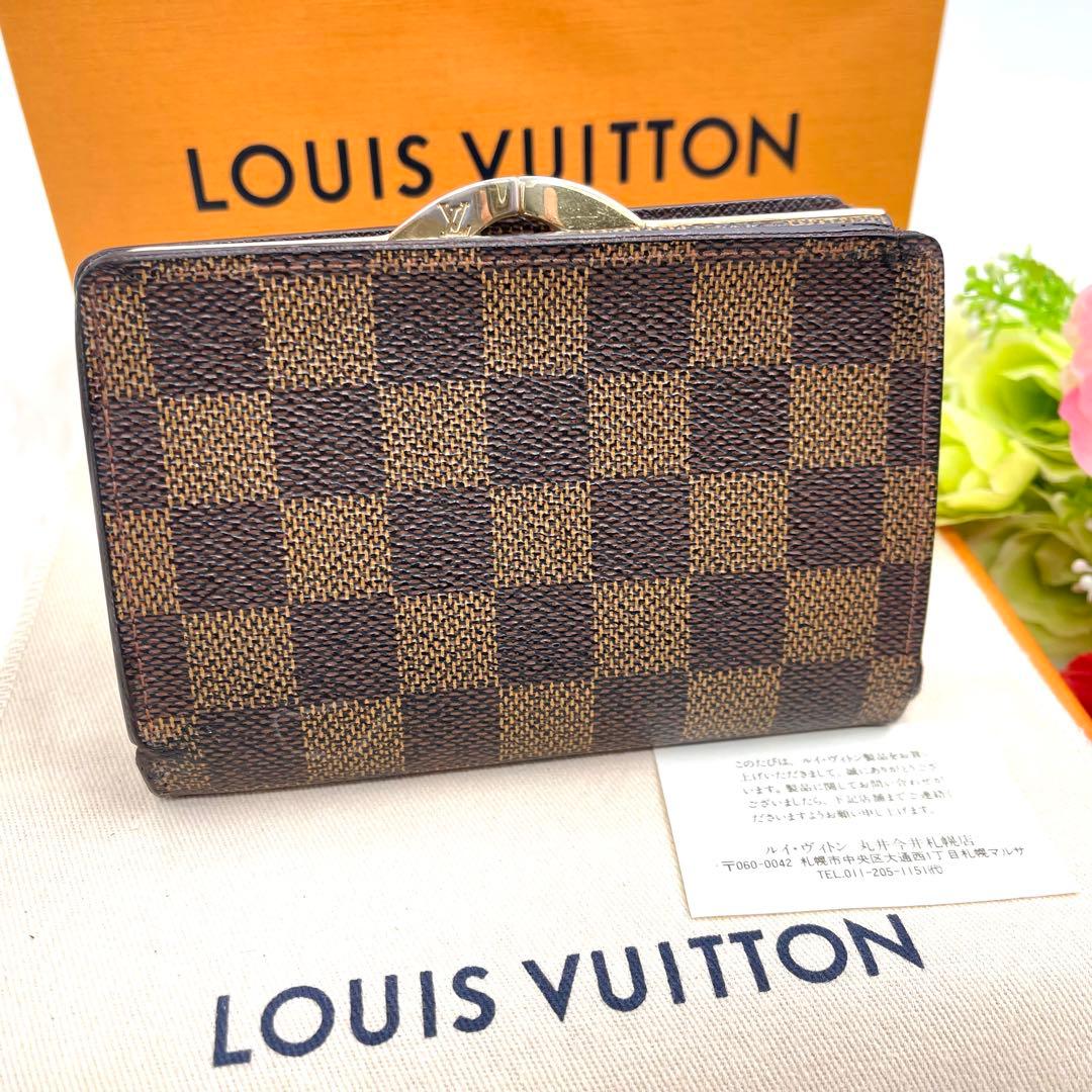 ルイヴィトン　ダミエ　ヴィエノワ 　がま口財布　折財布　901