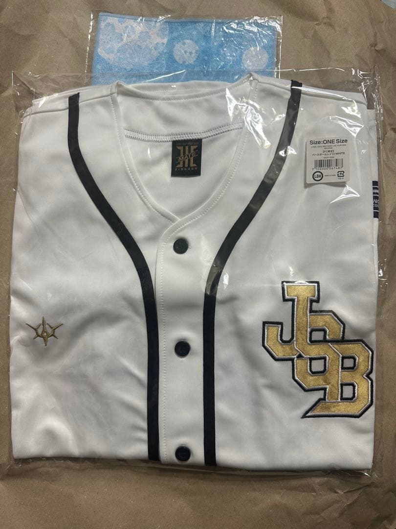 三代目 ベースボールシャツ WHITE 白 FC限定 KINGDOM 三代目 KINGDOM