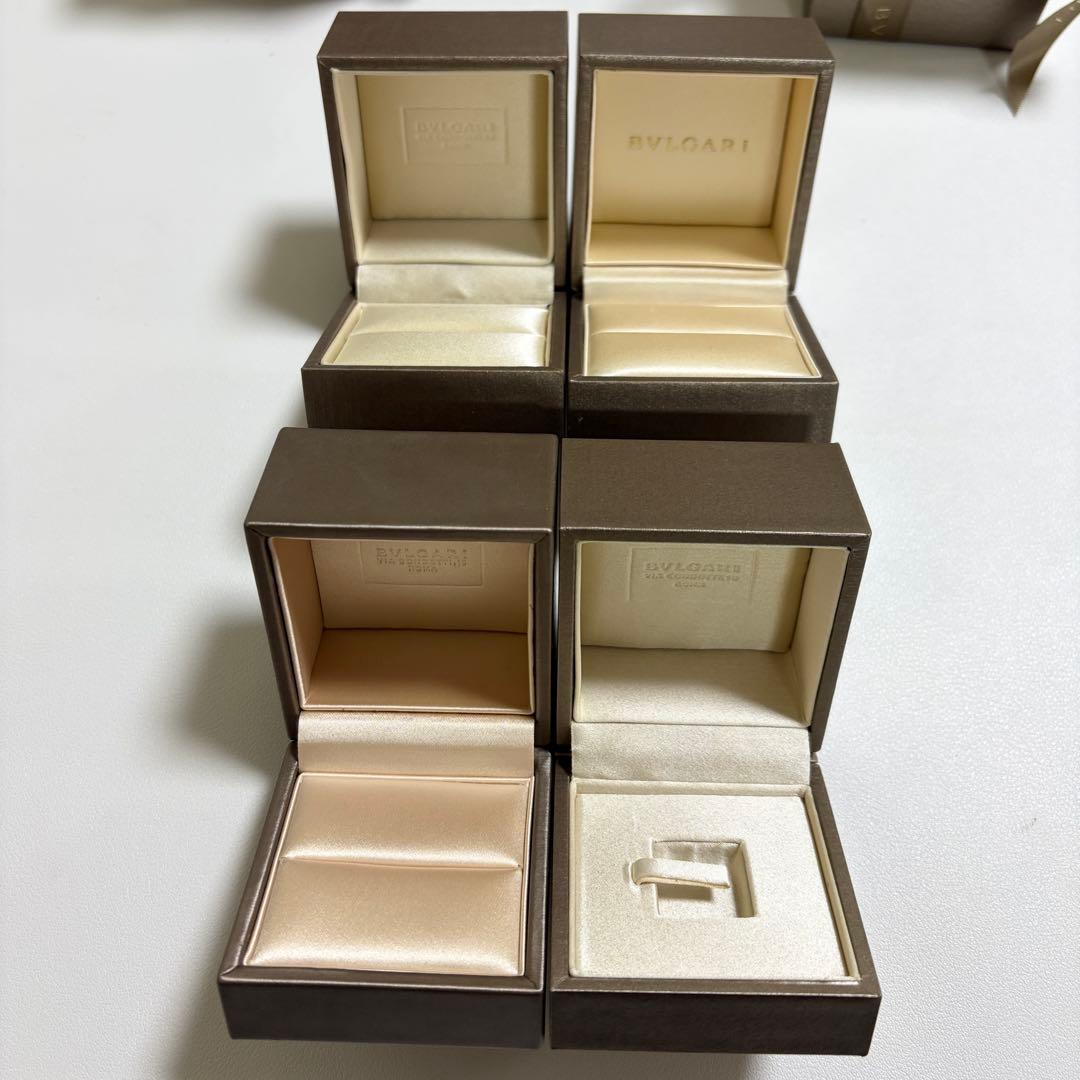 ブルガリ リングケース 空箱 4個セット 現行品 リボン付き