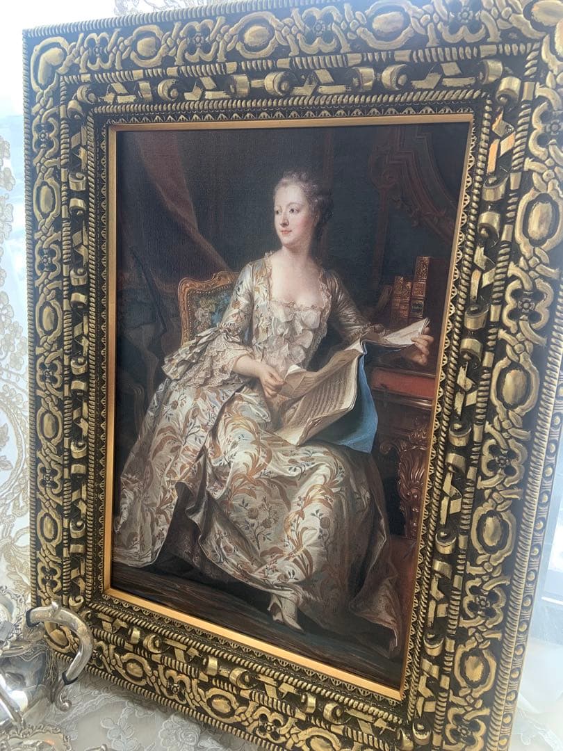 名画複製】ポンパドゥール夫人肖像画 François Boucher作 大額装