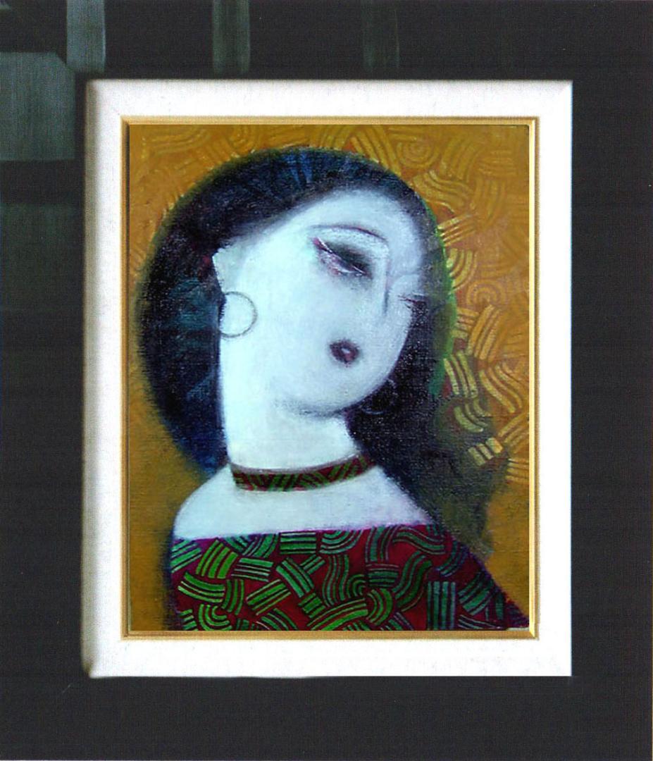 油絵 菅家令子 絵 絵画 インテリア F4-12023 女性像