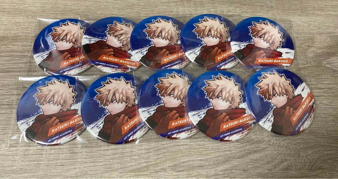 ヒロアカ 爆豪 缶バッジ 10点セット 爆豪 十傑 缶バッジ 10個