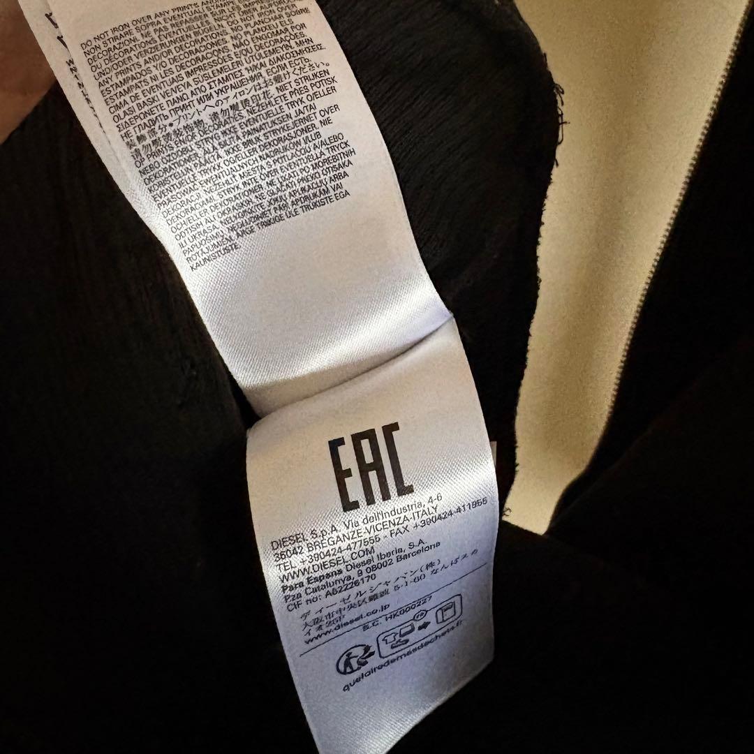 ひ*ち様 DIESEL サーマルジップパーカー ブラック L ディーゼル A00