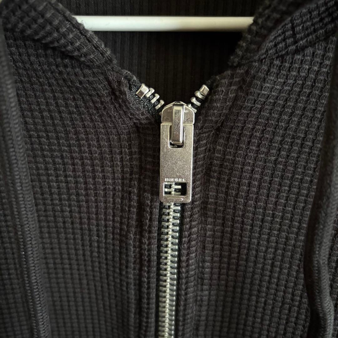 ひ*ち様 DIESEL サーマルジップパーカー ブラック L ディーゼル A00