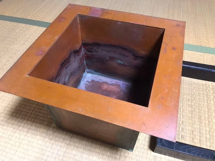 茶道具 炉壇 炉縁 炉落とし 銅 セット