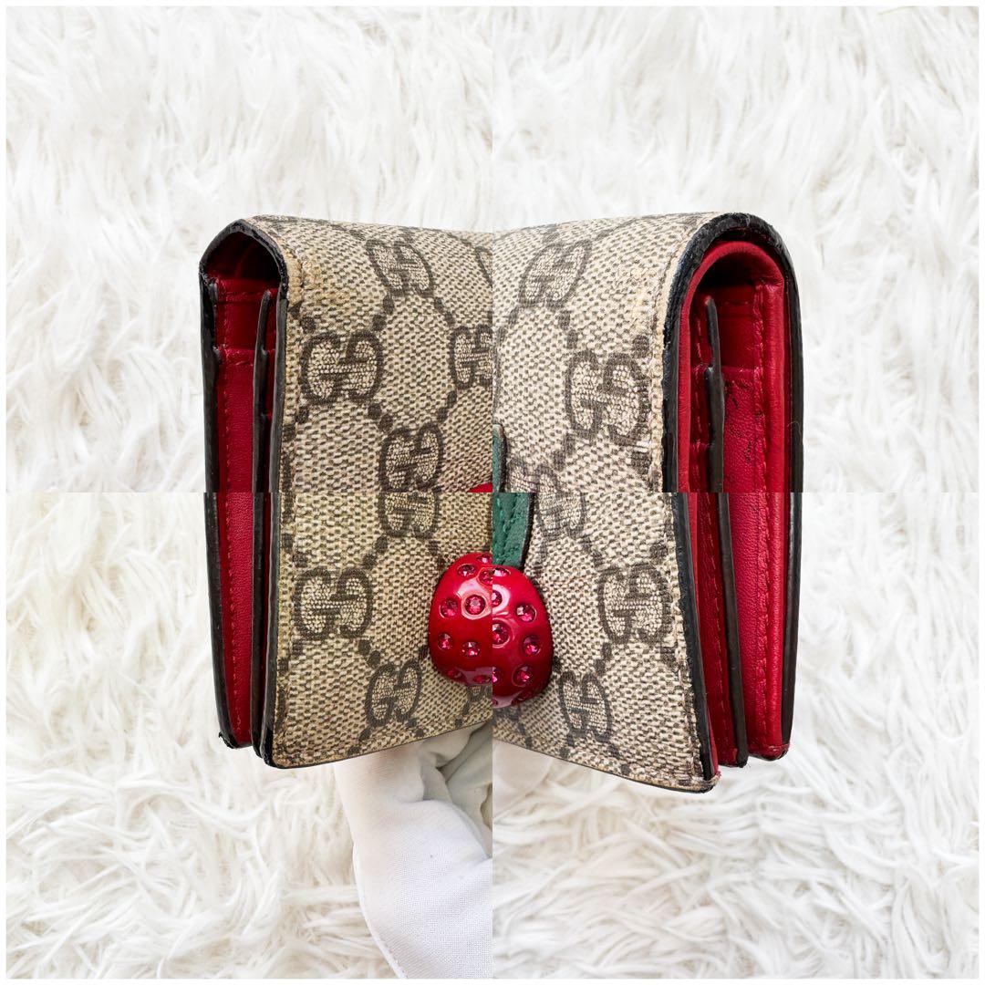 グッチ 折り財布 さくらんぼ インターロッキング GGシュプリーム