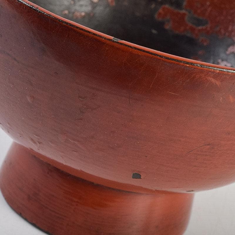 根来塗 時代根来 朱塗 在銘 椀 時代箱 C R9401