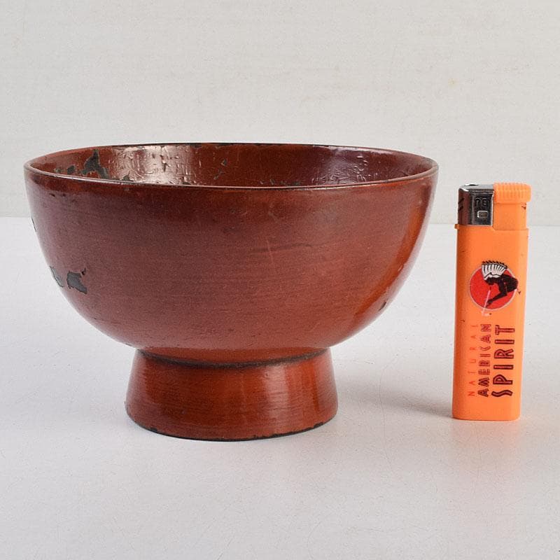 根来塗 時代根来 朱塗 在銘 椀 時代箱 C R9401