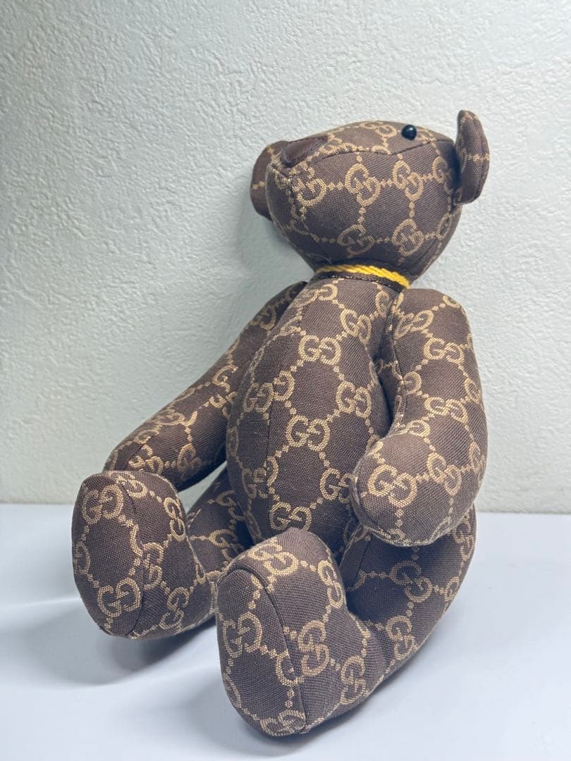 【美品】GUCCI グッチ GGキャンバス テディベア　ぬいぐるみ クマ　熊