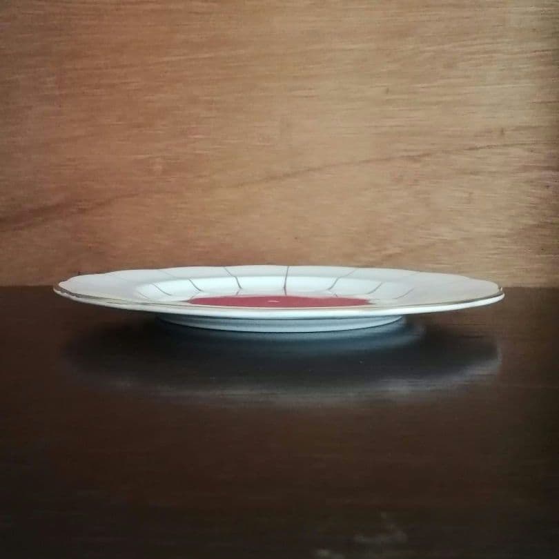 逸品 朱地アールデコ様式 ケーキ皿 飾り皿 ロイヤルアルバート 英国